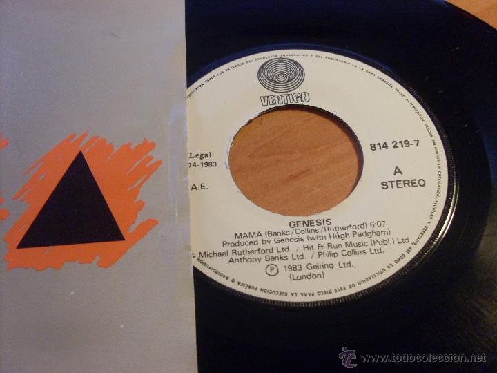 Discos de vinilo: GENESIS (MAMA + 1) SINGLE ESPA&Ntilde;A 1983 (EPI29) - Foto 2