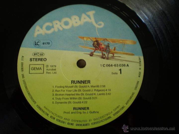 Discos de vinilo: LP. RUNNER. RUNNER. - Foto 3