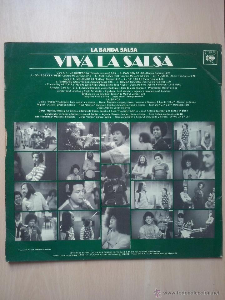 Discos de vinilo: la banda salsa - viva la salsa - lp cbs 1976 - Foto 2