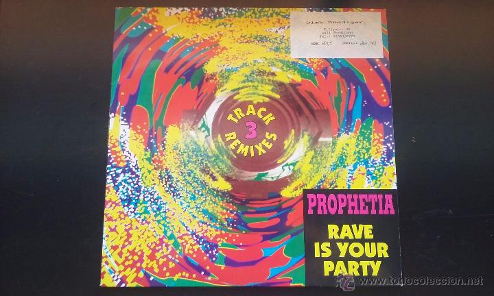 Discos de vinilo: PROPHETIA - RAVE IS YOUR PARTY - 1993 - Foto 1