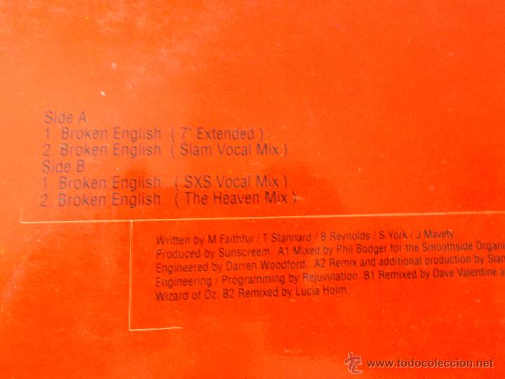 Discos de vinilo: SUNSCREEM. BROKEN ENGLISH - Foto 4