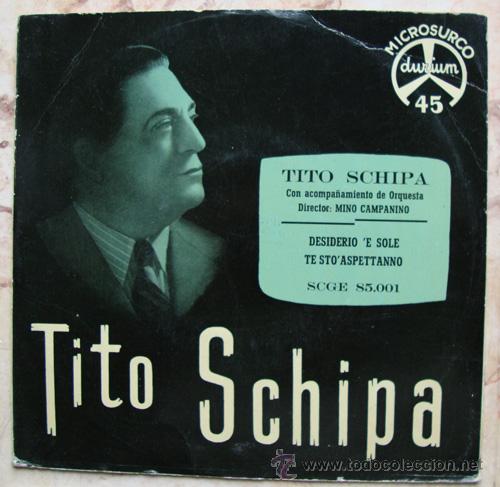 Discos de vinilo: TITO SCHIPA - DESIDERIO E SOLE - SINGLE DURIUM - Foto 1