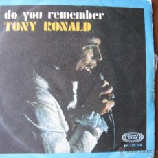 Discos de vinilo: TONY RONALD. SINGLE. DO YOU REMEMBER. SONO PLAY SN - 20169. 1968.