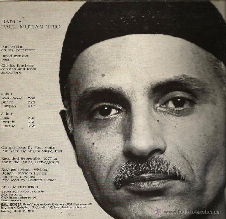 Discos de vinilo: LP PAUL MOTIAN TRIO : DANCE - Foto 2
