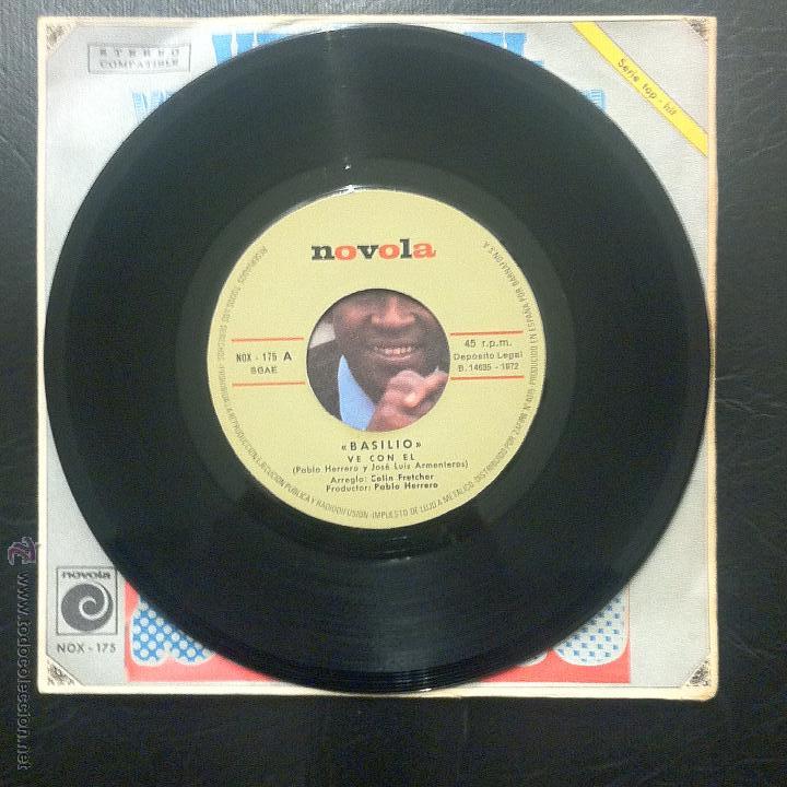Discos de vinilo: SINGLE BASILIO - VE CON EL - NOVOLA 1972. - Foto 4