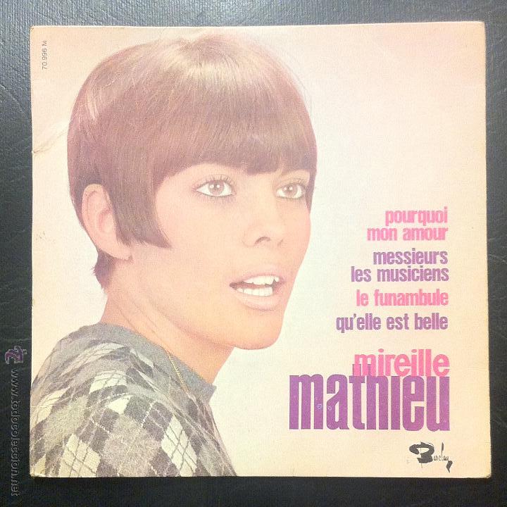Discos de vinilo: SINGLE MIREILLE MATHIEU - POURQUOI MON AMOUR - BARCLAY. - Foto 1