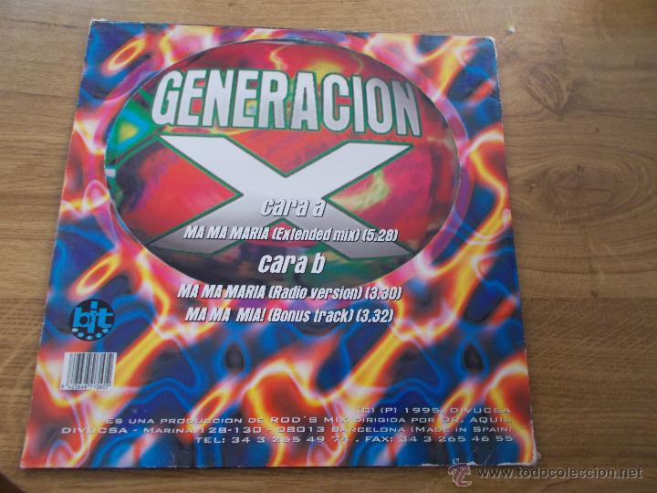 Discos de vinilo: GENERACION X. MA MA MARIA - Foto 3
