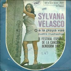 Discos de vinilo: SYLVANA VELASCO SINGLE SELLO RCA VICTOR AÑO 1967 EDITADO EN ESPAÑA FESTIVAL DE BENIDORM