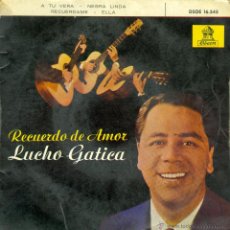 Discos de vinilo: UXV LUCHO GATICA VINILO EP AÑO 1963 RECUERDO DE AMOR A TU VERA / NEGRA LINDA / RECUERDAME / ELLA. Lote 49846193