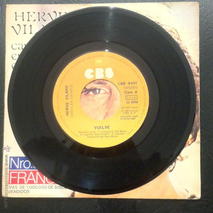 Discos de vinilo: SINGLE HERVE VILARD - VUELVE - CBS 1980. - Foto 3