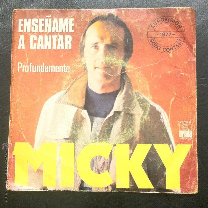 Discos de vinilo: SINGLE MICKY - ENS&Eacute;&Ntilde;AME A CANTAR - ARIOLA 1977. - Foto 2