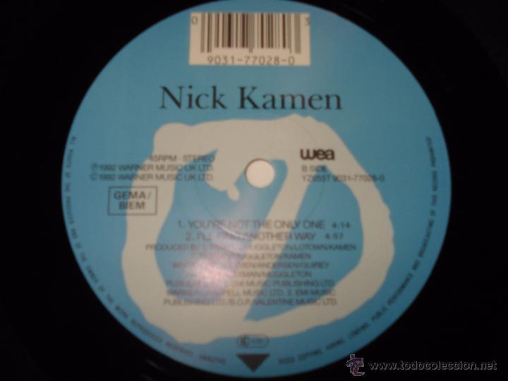 Discos de vinilo: NICK KAMEN-YOURE NOT THE ONLY ONE - Foto 2