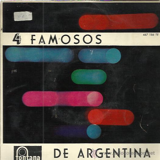 Disques de vinyle: 4 FAMOSOS DE ARGENTINA EP FONTANA 1960 billy cafaro/ julie joy/ ana maria/ roberto yanes