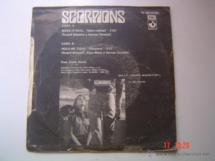 Discos de vinilo: SCORPIONS.- MAKE IT REAL- SINGLE- EMI 1980 - Foto 2