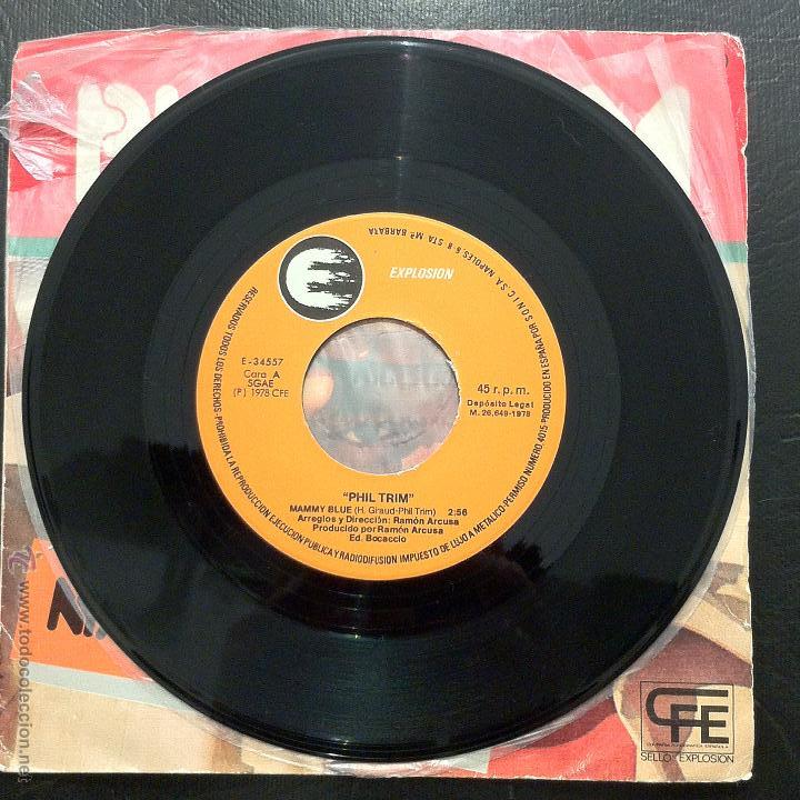 Discos de vinilo: SINGLE PHIL TRIM - MAMMY BLUE - EXPLOSION 1978. - Foto 4