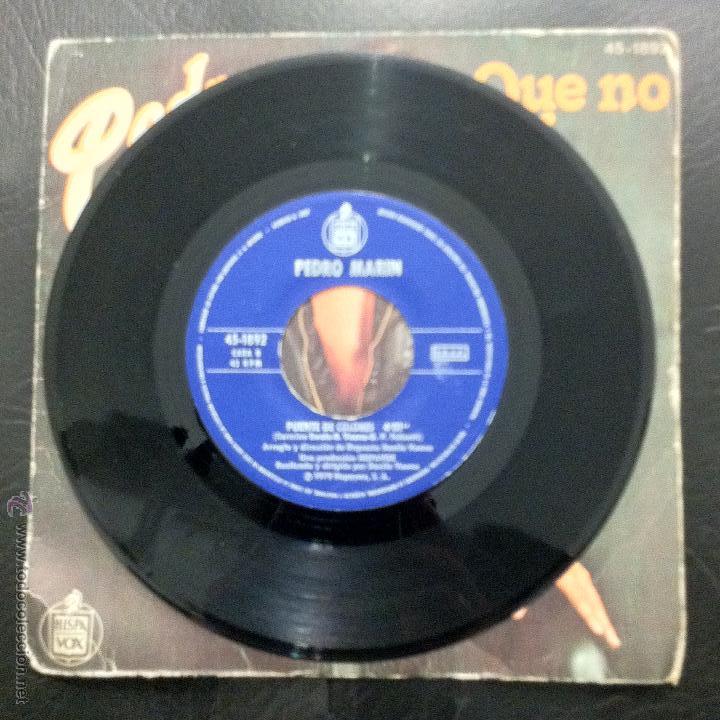 Discos de vinilo: SINGLE PEDRO MAR&Iacute;N - QUE NO - HISPAVOX 1979. - Foto 4