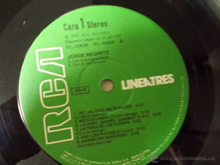 Discos de vinilo: JORGE NEGRETE. - Foto 2