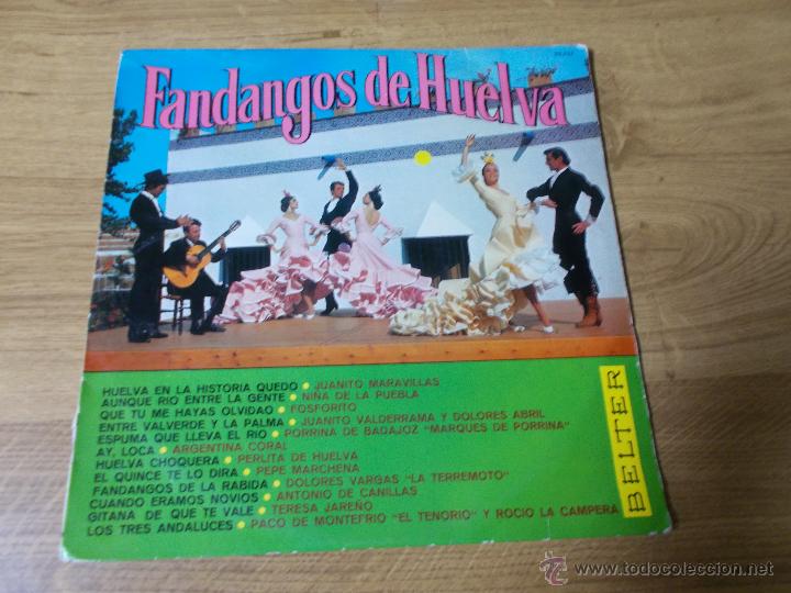 Discos de vinilo: FANDANGOS DE HUELVA. - Foto 1