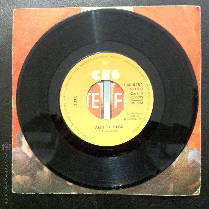 Discos de vinilo: SINGLE TOTO - HOLD THE LINE - CBS 1978. - Foto 4