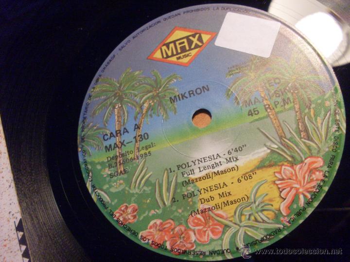 Discos de vinilo: MIKRON (POLYNESIA ) MAXI SINGLE ESPA&Ntilde;A 1985 (B-42) - Foto 2