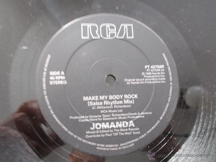 Discos de vinilo: JOMANDA. MAKE MY BODY ROCK. EDICION INGLESA - Foto 2