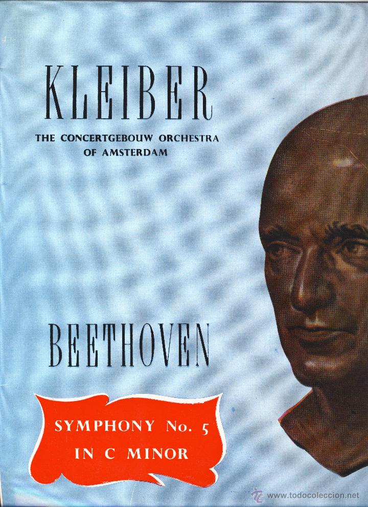 Discos de vinilo: BEETHOVEN.- Sinfon&iacute;a n&ordm;  5  en Do menor.- Director: Erich Kleiber.- Orquesta Concert. de Amsterdam