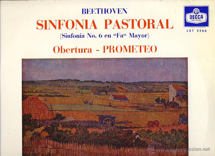 Discos de vinilo: BEETHOVEN.- Sinfon&iacute;a Pastoral, No. 6.- OBERTURA PROMETEO.-