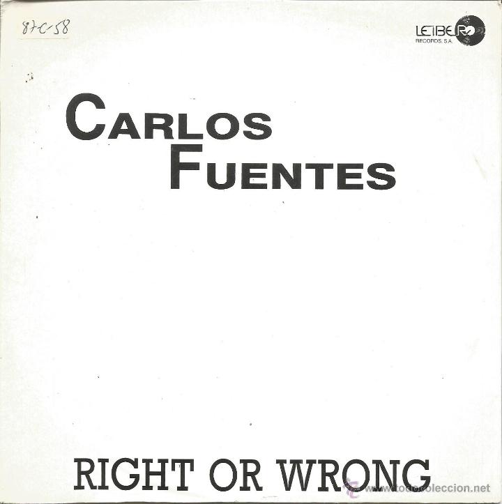 Dischi in vinile: CARLOS FUENTES-RIGHT OR WRONG + LUNA SINGLE VINILO 1987 PROMOCIONAL SPAIN