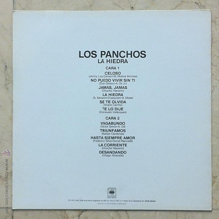 Discos de vinilo: LP - LOS PANCHOS - LA HIEDRA - CBS - 1985. - Foto 2