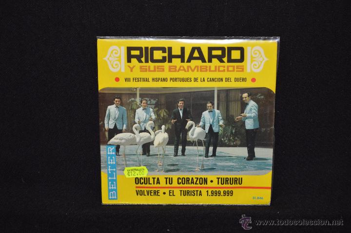 Discos de vinilo: RICHARD Y SUS BAMBUCOS - OCULTA TU CORAZON +3 - EP - Foto 1