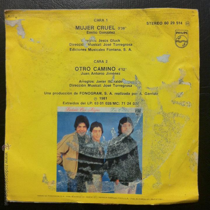 Discos de vinilo: SINGLE LOS CHICHOS - MUJER CRUEL - PHILIPS 1981. - Foto 2