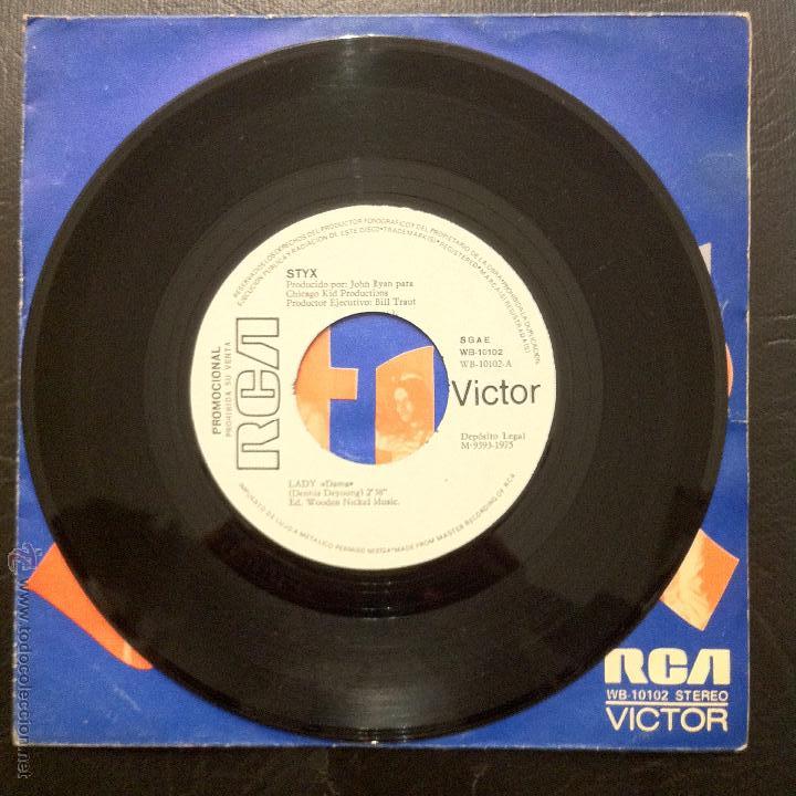 Discos de vinilo: SINGLE STYX - LADY - RCA 1975. - Foto 3