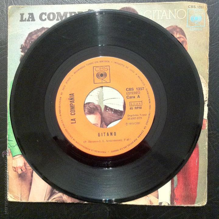 Discos de vinilo: SINGLE LA COMPA&Ntilde;&Iacute;A - GITANO - CBS 1973. - Foto 3