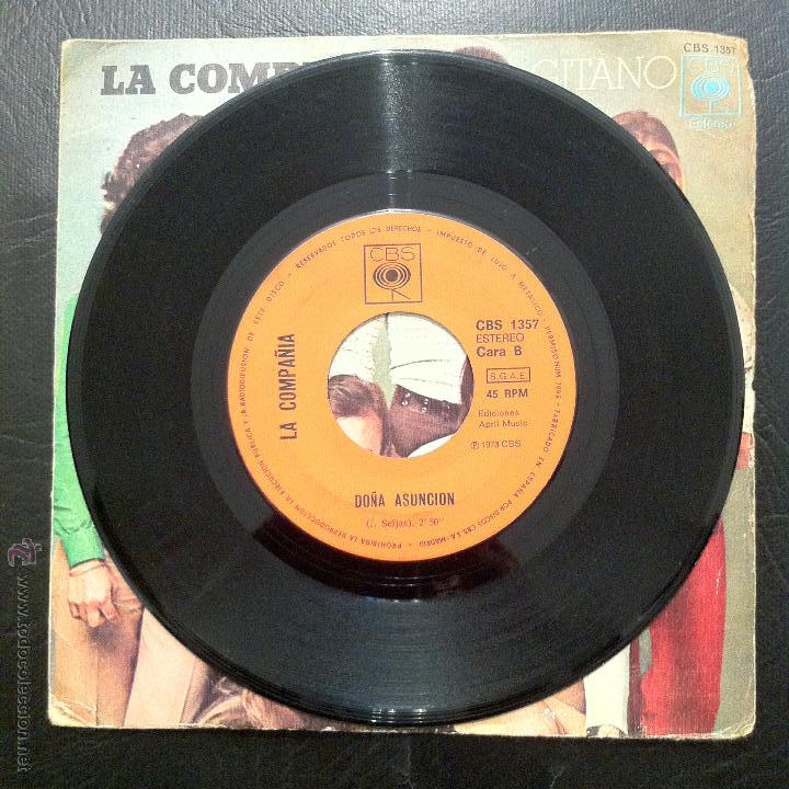 Discos de vinilo: SINGLE LA COMPA&Ntilde;&Iacute;A - GITANO - CBS 1973. - Foto 4