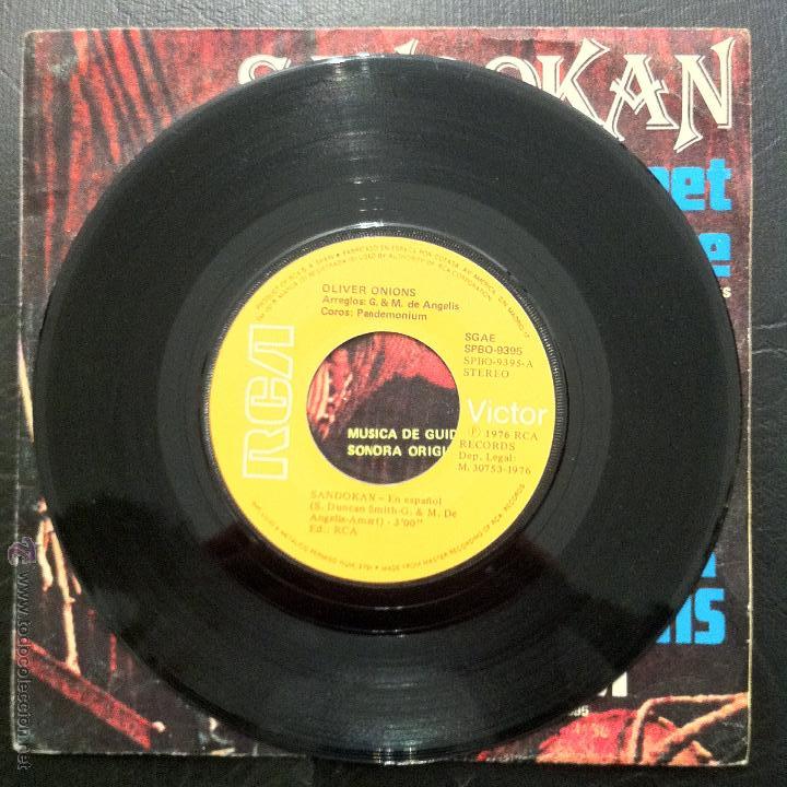Discos de vinilo: SINGLE OLIVER ONIONS - SANDOKAN - RCA 1976. - Foto 3