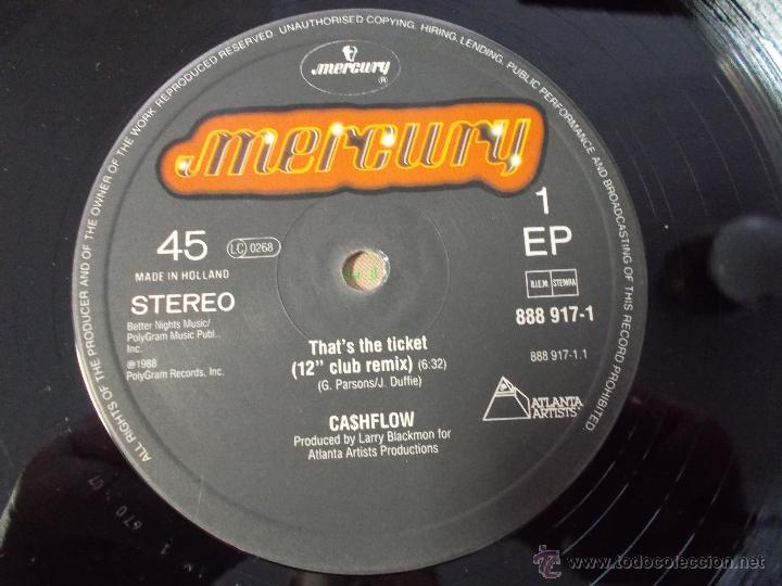 Discos de vinilo: CASHFLOW. THAT&acute;S THE TICKET  MAXI. 12 - Foto 2
