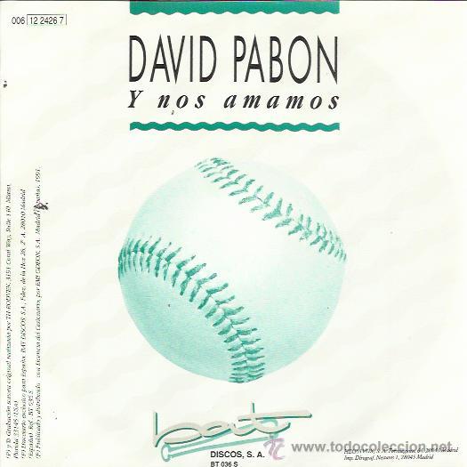 Disques de vinyle: DAVID PABON Sg BAT 1991 PROMO y nos amamos (por las 2 caras) SALSA MERENGUE BACHATA