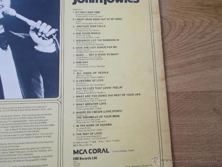 Discos de vinilo: JOHN ROWLES. IF I ONLY HAD TIME - Foto 3