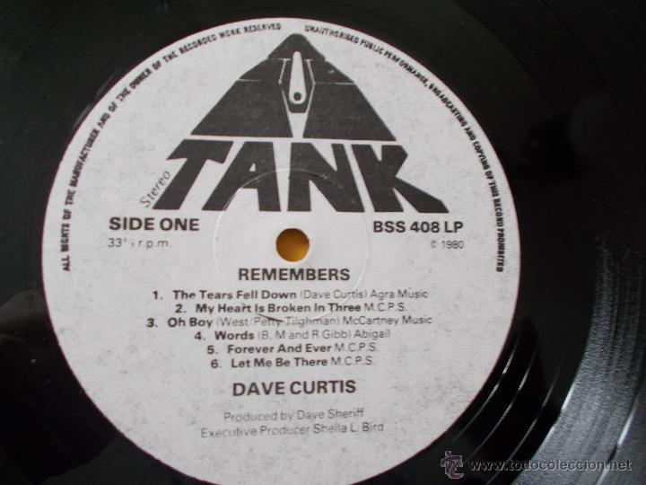 Discos de vinilo: DAVE CURTIS. REMENBERS - Foto 2