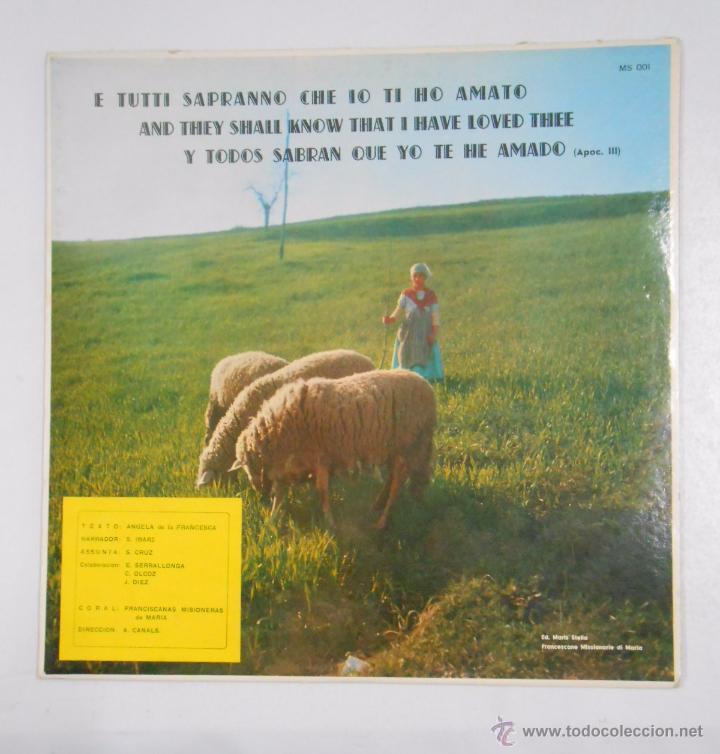 Discos de vinil: Y TODOS SABRAN QUE YO TE HE AMADO. LA BEATA MARIA ASSUNTA PALLOTTA. FRANCESCANE MISSIONARIE TDKDA13