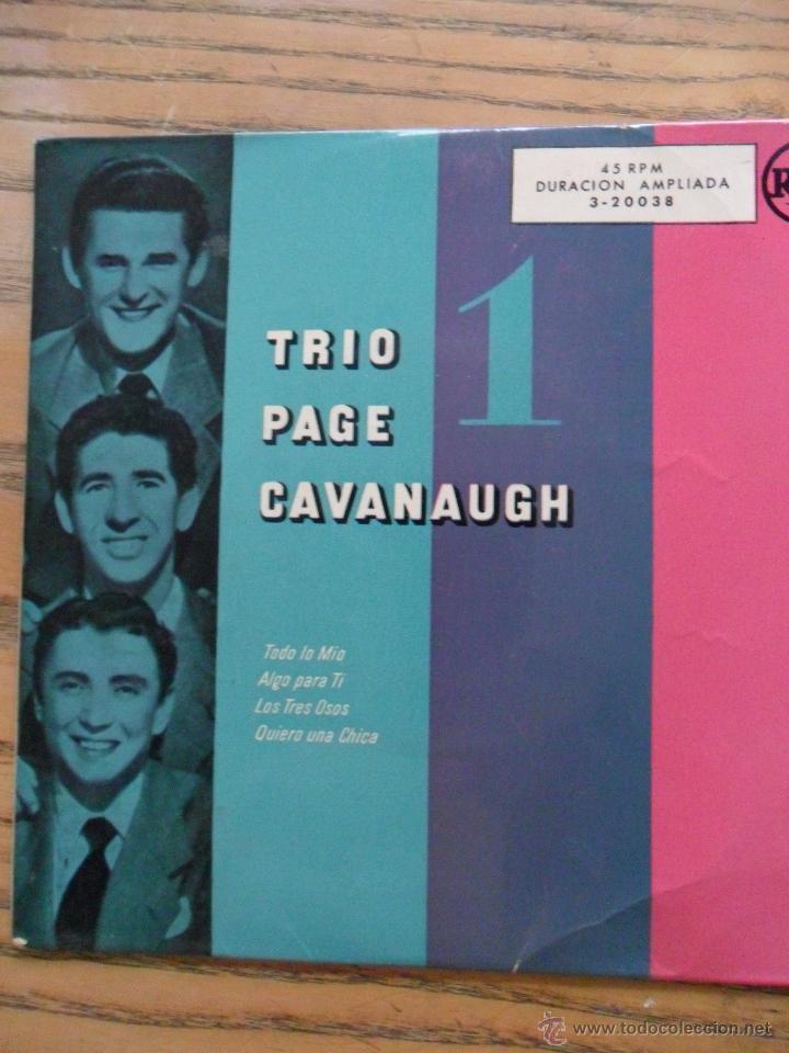 Discos de vinilo: Trio Page Canaugh. RCA 1961 - Foto 1