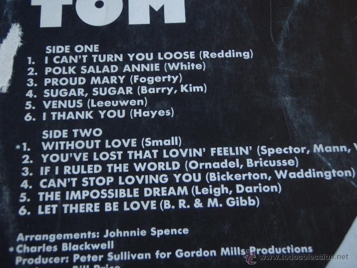 Discos de vinilo: TOM JONES  ( TOM )    ENGLAND - 1970    LP33    DECCA - Foto 3