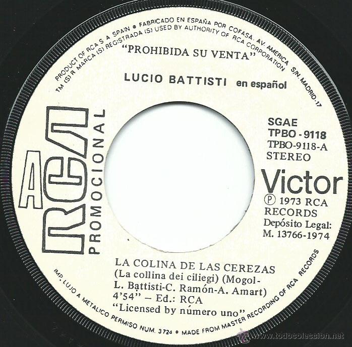 PROMO WHITE LABEL / LUCIO BATTISTI IL MIO CANTO LIBERO