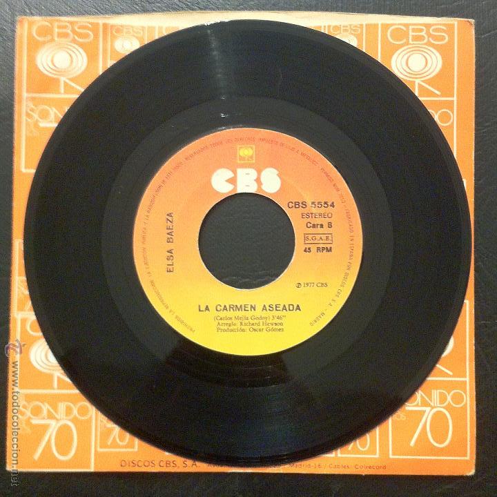 Discos de vinilo: SINGLE ELSA BAEZA - CREDO - LA CARMEN ASEADA - CBS 1977. - Foto 4