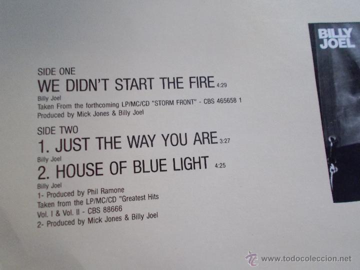 Discos de vinilo: BILLY JOEL. WE DIDN&acute;T START THE FIRE. MAXI 12 - Foto 2