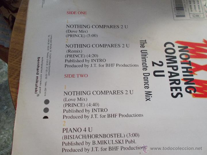 Discos de vinilo: MXM. NOTHING COMPARES 2 U. MAXI 12 - Foto 2