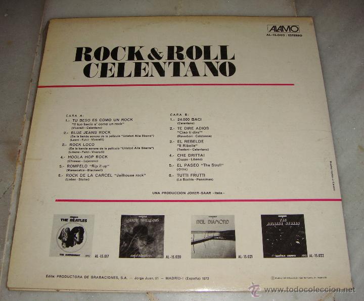 Discos de vinilo: ADRIANO CELENTANO ROCK & ROLL EDICIONES ALAMO 1973 - Foto 2
