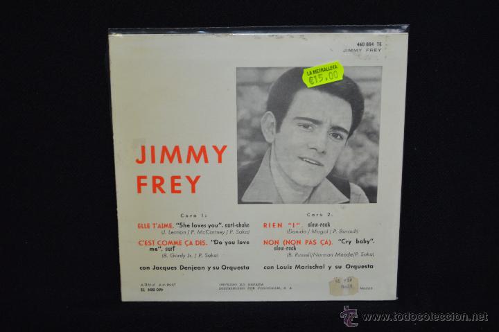 Discos de vinilo: JIMMY FREY - ELLE T&acute;AIME +3 - EP - Foto 2