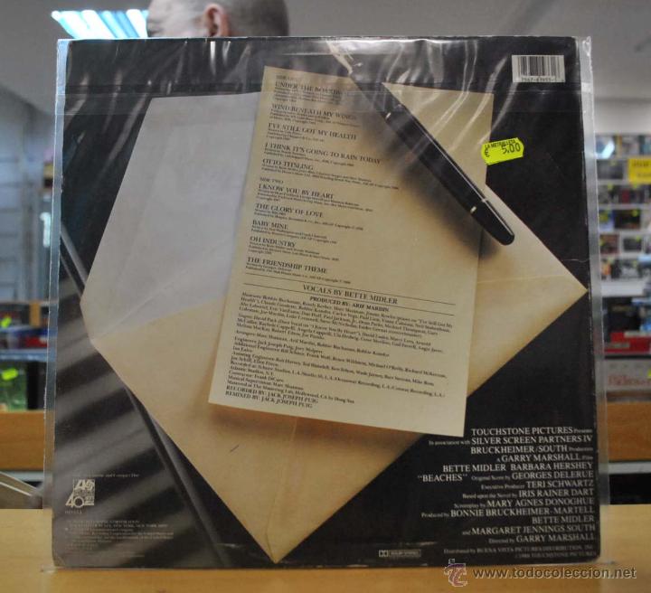 Discos de vinilo: BETTE MIDLER - BEACHES - BSO - LP - Foto 2