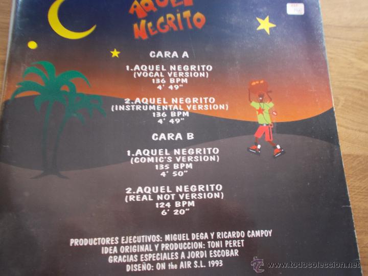 Discos de vinilo: AQUEL NEGRITO. MAXI 12 - Foto 3